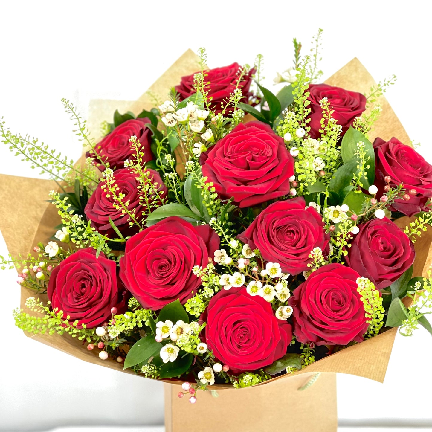 Valentine's Rose Gift with 12 Red Roses