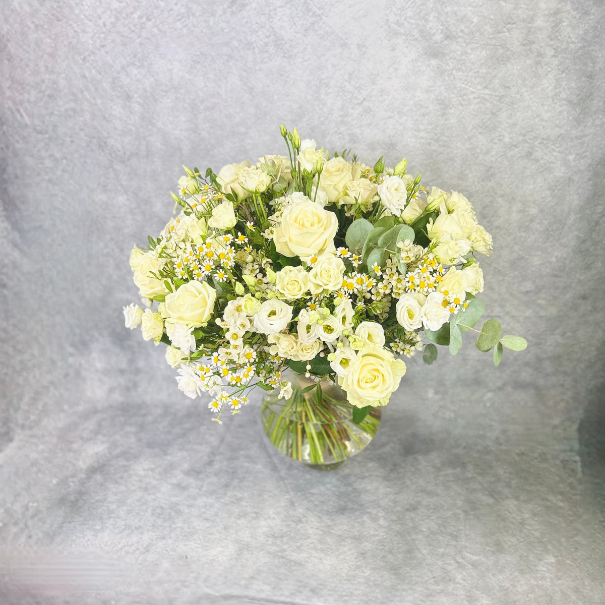 Mountain Mist – Hand-Tied White Bouquet | Putney Florist