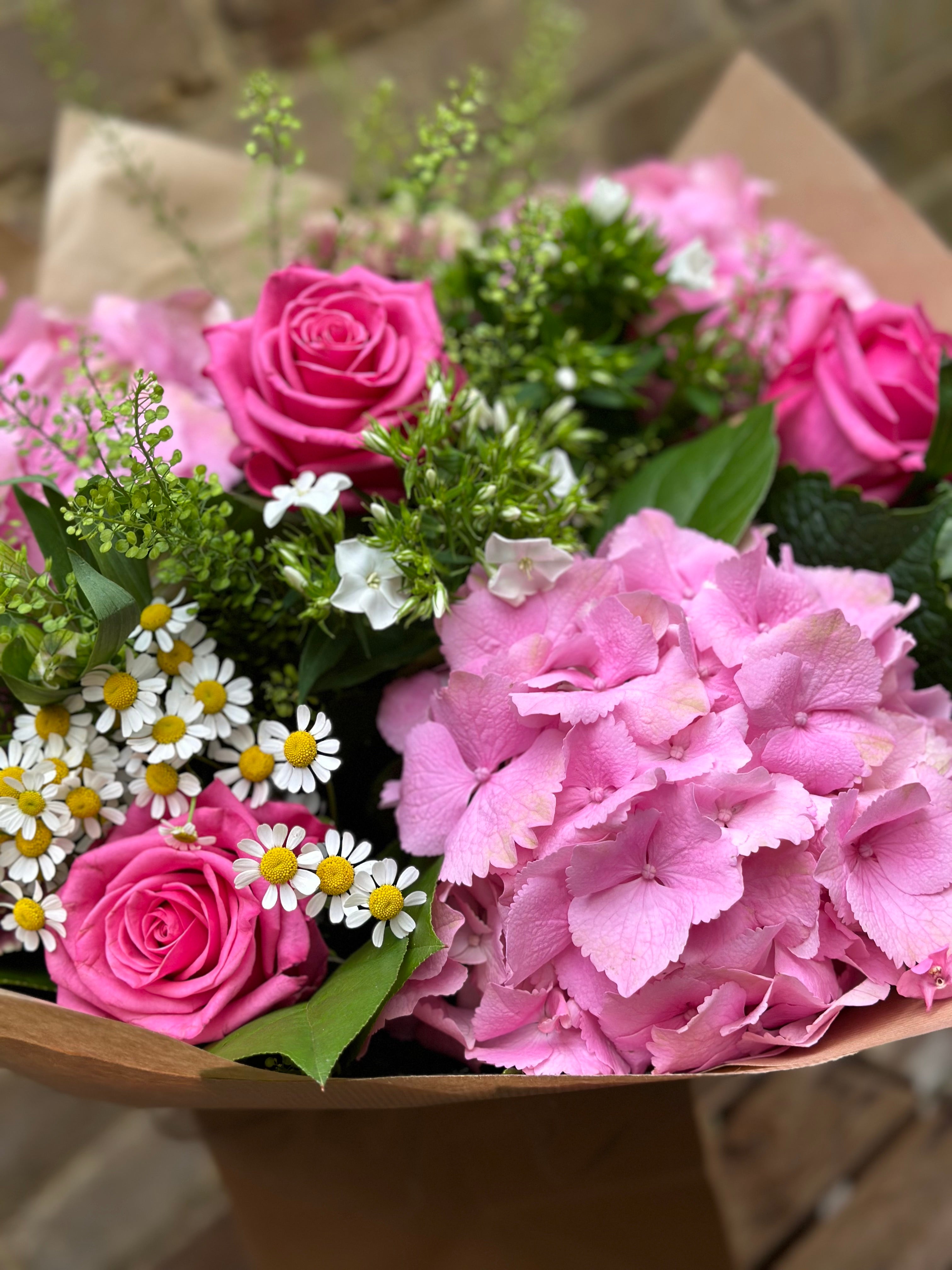Pink Hydrangeas bouquet