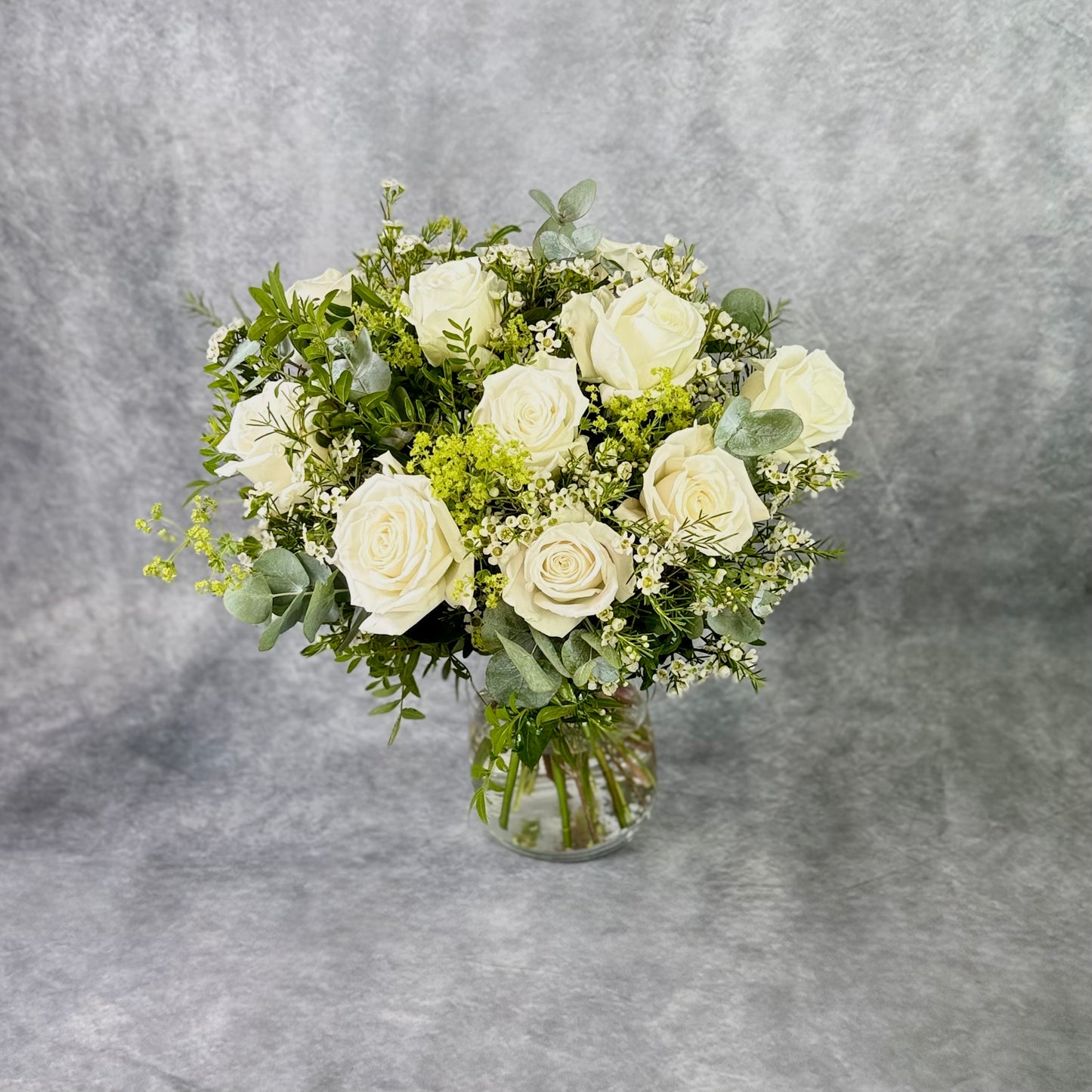 Dozen White Roses