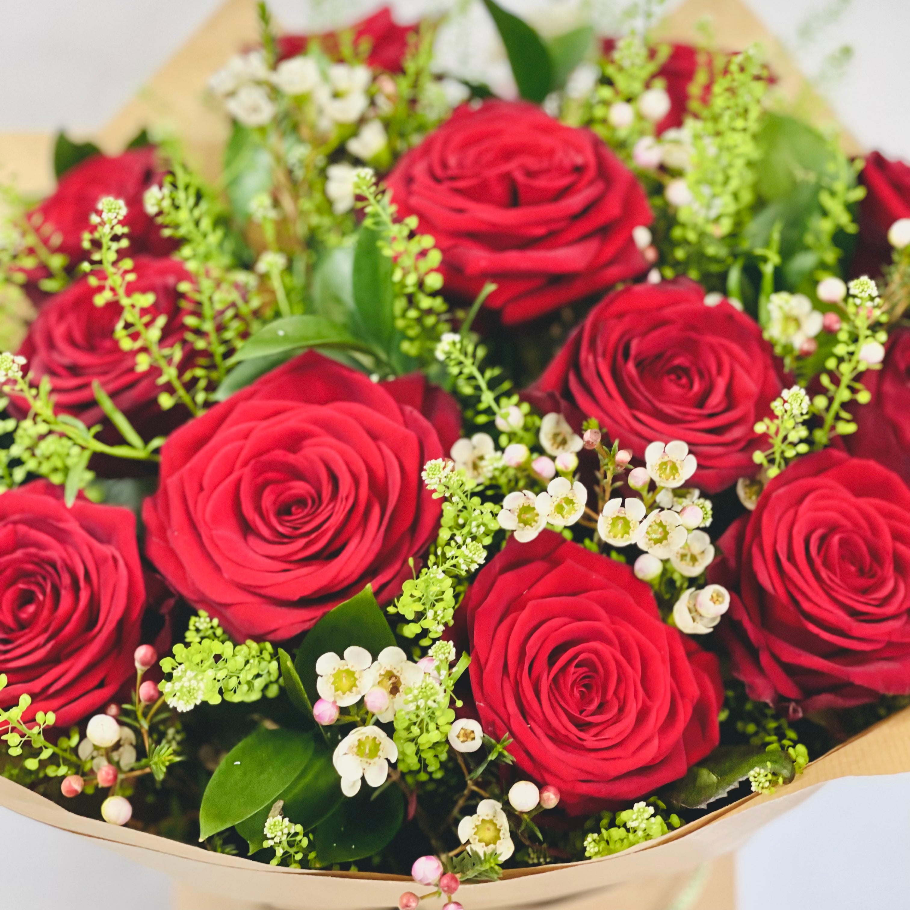 Valentine's Rose Gift with 12 Red Roses
